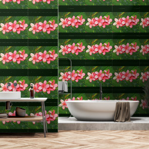 Pink Tropical Frangipani Art Wallpaper