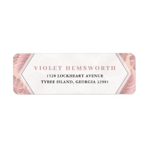 Pink Tropical Geometric Return Address