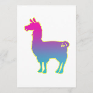 Pink Tropical Llama Invitation