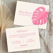 Pink Tropical Vacation Rental Welcome