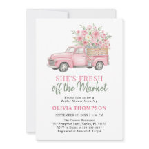 Pink Truck Fresh Off the Market Bridal Shower