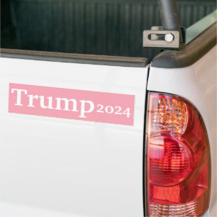 Pink Trump 2024 Campaign Bumper Sticker