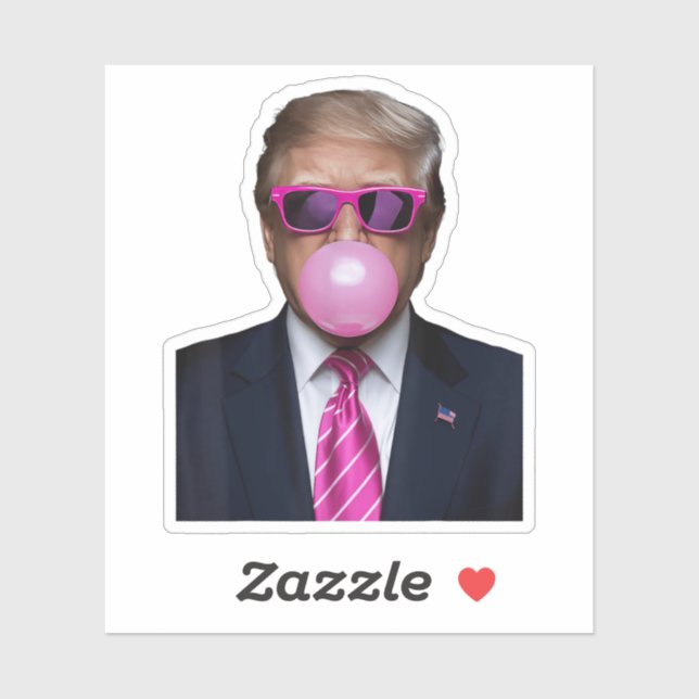 Pink Trump Bubble Gum (Sheet)