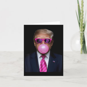 Pink Trump Bubble Gum Gift 2024 Vote President Fun Card