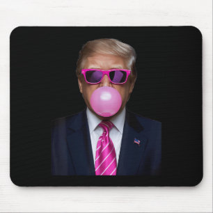 Pink Trump Bubble Gum Gift 2024 Vote President Fun Mouse Mat