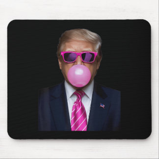 Pink Trump Bubble Gum Gift 2024 Vote President Fun Mouse Mat