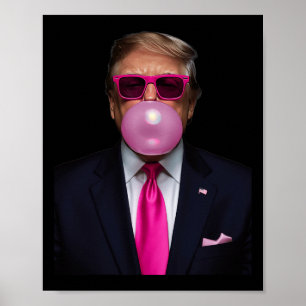 Pink Trump Bubble Gum Shirt 2024 Vote President Fu Poster