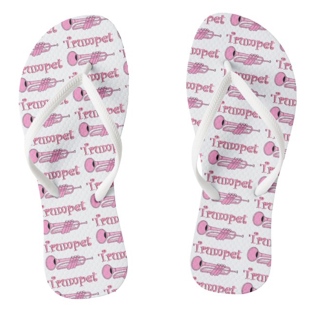 Pink Trumpet Flip Flops (Footbed)