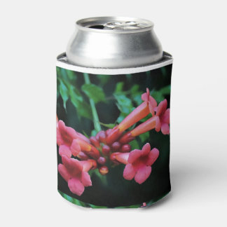 Pink Trumpet Honeysuckle Botanical Art Can Cooler
