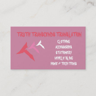 Pink truth biz card