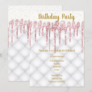PINK TUFTED CAKE  ALL OCCASION BIRTHDAY INVITATION