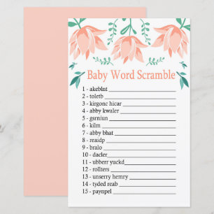 Pink Tulip Baby word scramble game