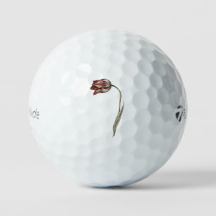 Pink tulip by Jean Bernard (1775-1883). Golf Balls