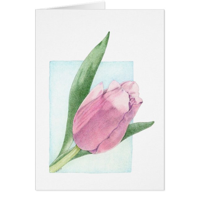 Pink Tulip Card (Front)