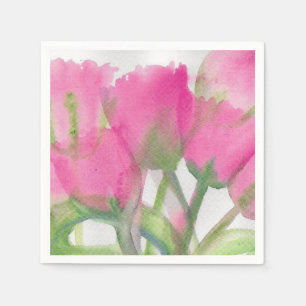 Pink Tulip Cocktail Napkin