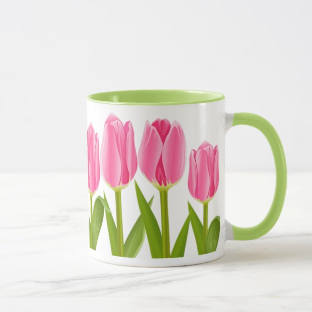 Pink tulip coffee mug (Right)