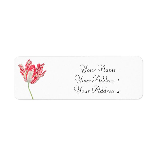 Pink Tulip Custom Address Labels (Front)