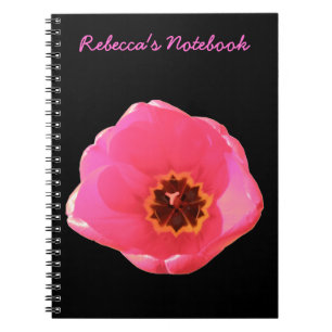 Pink Tulip Customisable Notebook