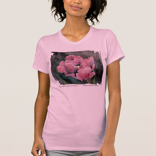 Pink Tulip Design T-shirt (Front)