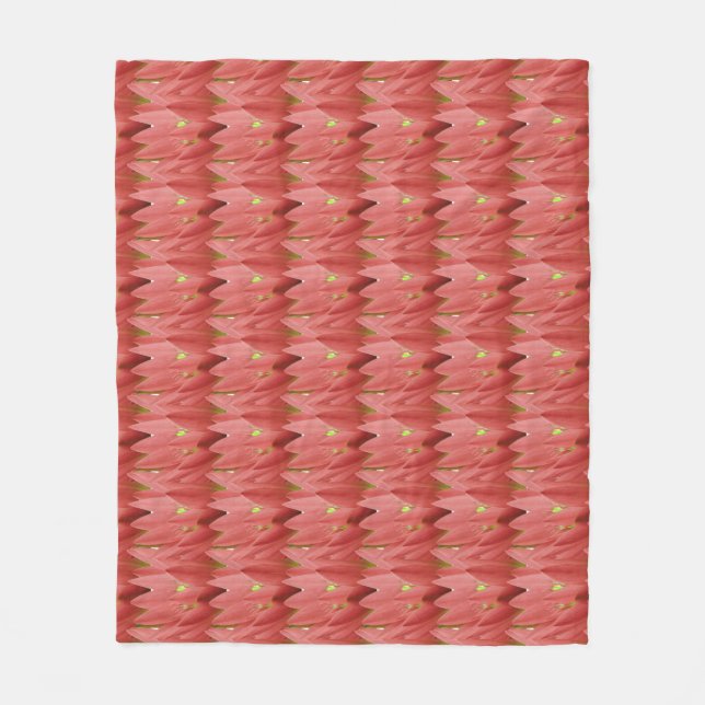 Pink Tulip Fleece Blanket (Front)