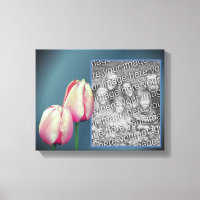 Pink Tulip Flowers Frame Create Your Own Photo