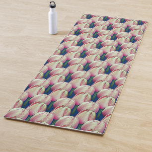 Pink Tulip Flowers Yoga Mat