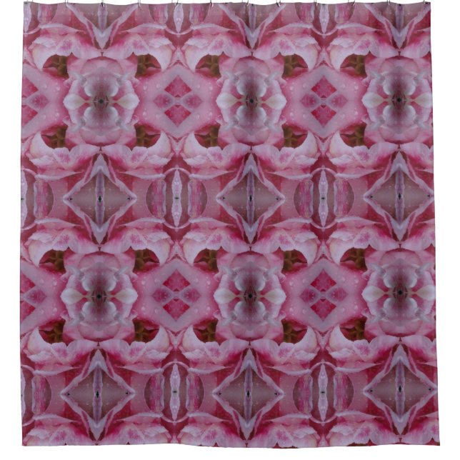 Pink Tulip Ikat Too Shower Curtain (Front)