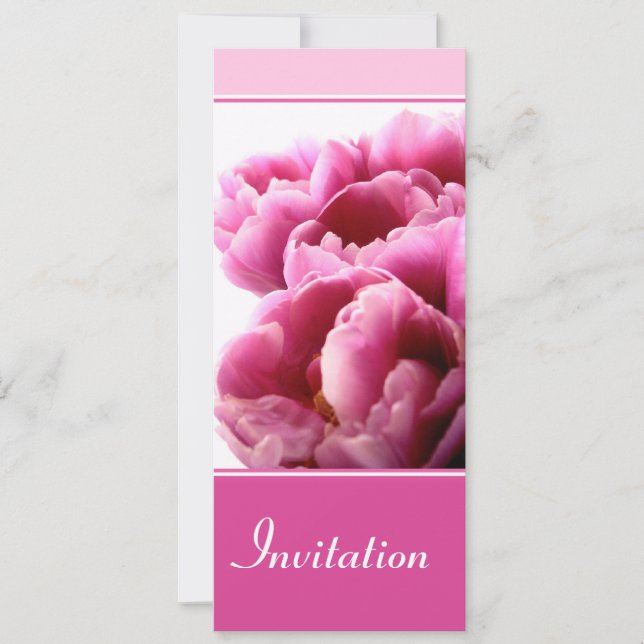 Pink Tulip Invitation (Front)