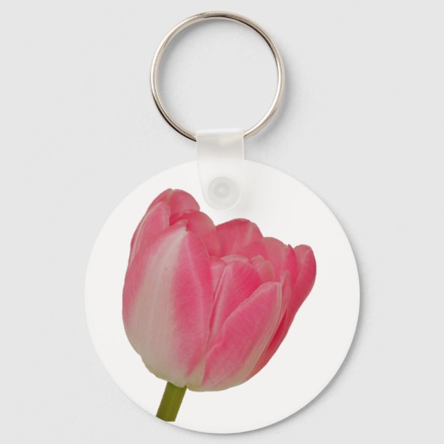 Pink Tulip Keychain (Front)