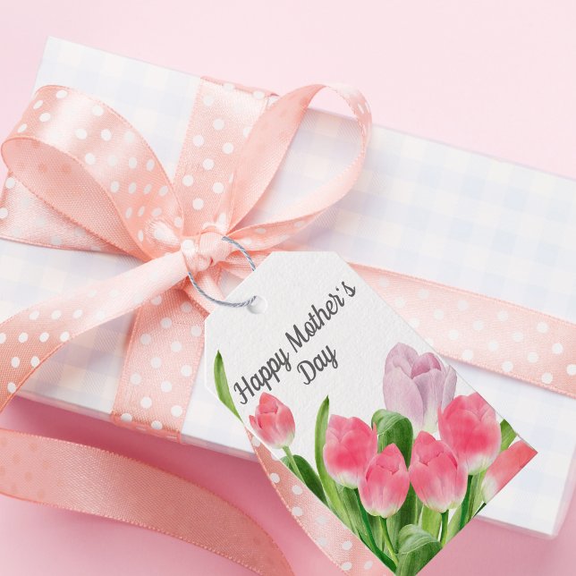 Pink Tulip Mother's Day  Gift Tags (Creator Uploaded)