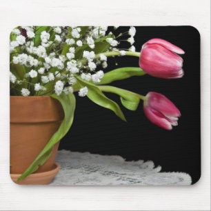 Pink Tulip Mouse Mat
