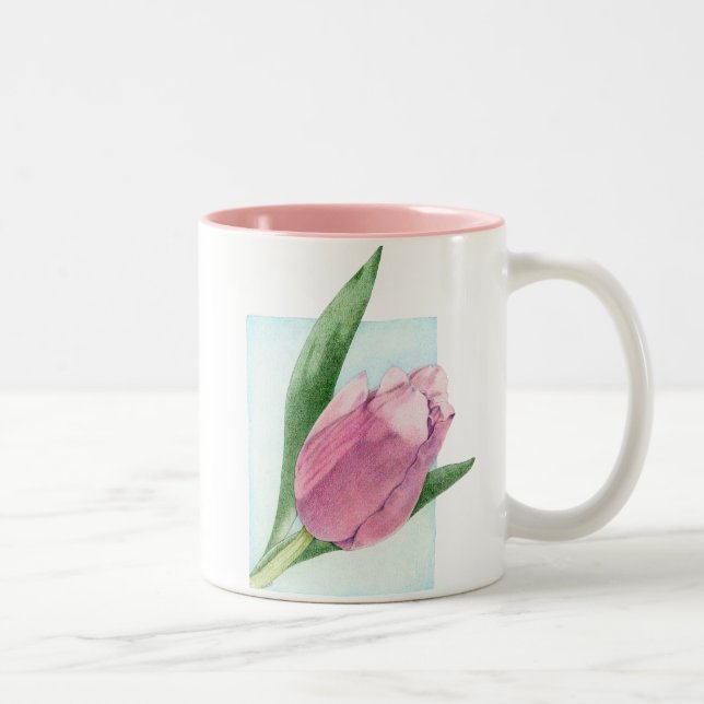 Pink Tulip Mug (Right)