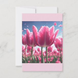 Pink Tulip Note Card