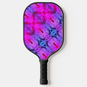 Pink Tulip Pattern X Miami Pickleball Paddle
