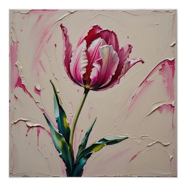 pink tulip poster (Front)