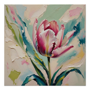 pink tulip poster
