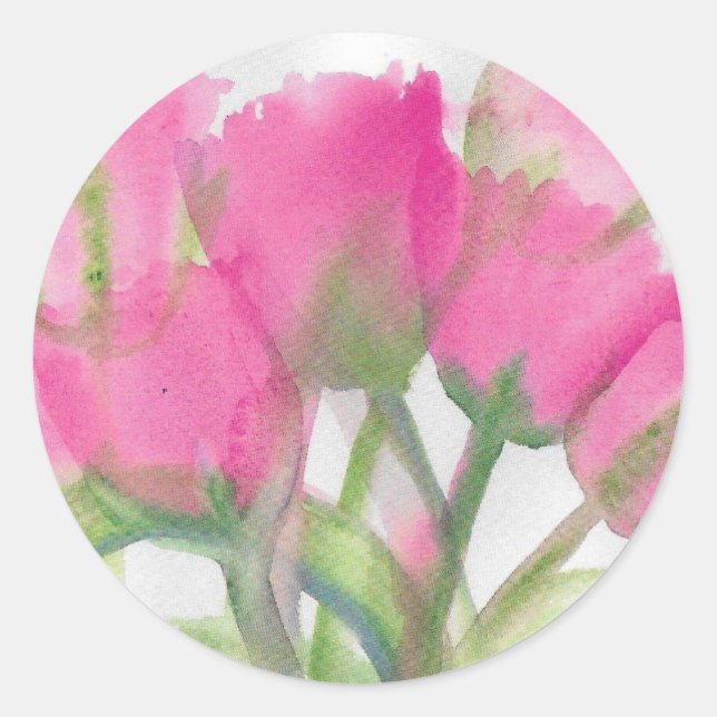 Pink Tulip Sticker (Front)