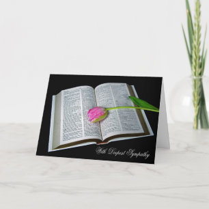 Pink Tulip Sympathy Card