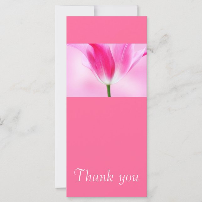 Pink Tulip, Thank you card (Front)