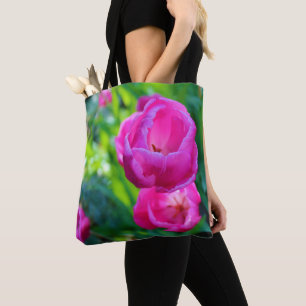 Pink Tulip Tote Bag