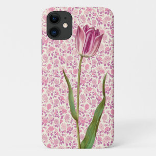 Pink Tulip Vintage Style Art Phone Case