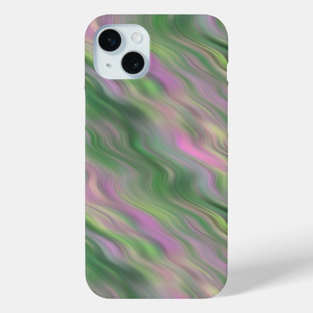 Pink Tulip Wavy Texture Case-Mate iPhone Case (Back)