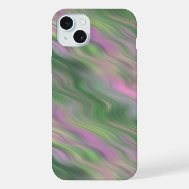 Pink Tulip Wavy Texture iPhone Case (Back)