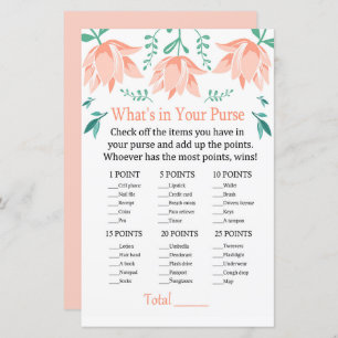 Pink Tulip What's in your purse game