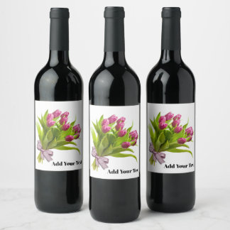 Pink Tulip Wine Label