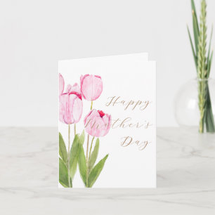 Pink tulips 2 Mother's Day Card