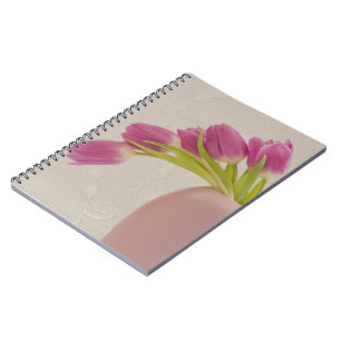 Pink Tulips And Lace Notebook