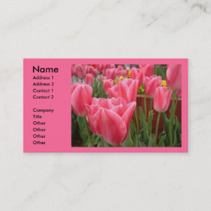 Pink Tulips Business Cards