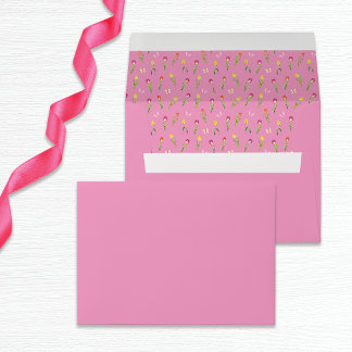 Pink Tulips & Butterflies Bridal Shower Envelope