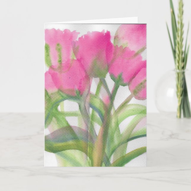 Pink Tulips Card (Front)
